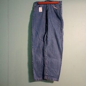 Rustic Denim Mens Authentic  Straight Leg Jeans Blue Medium Wash Waist 32 NEW